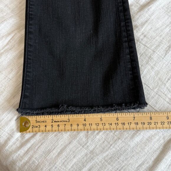 Mother Jeans Women's 24 Black The Hustler Ankle Fray Hem Not Guilty Wash - Picture 14 of 15